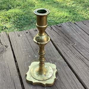 Vintage Brass Candlestick Holder 9" Heavy Ornate Base Taper Candle Stick